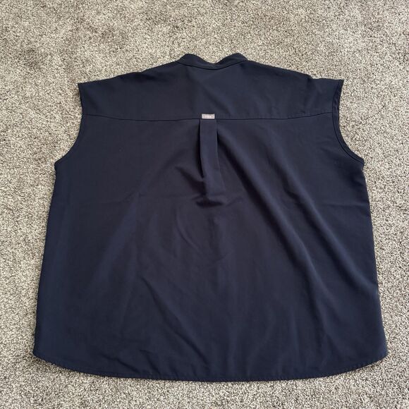 FIGS Rafaela Oversized Scrub Top WXXSW1003 Quiet Navy Women's Size XL - Picture 4 of 6